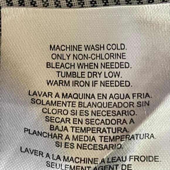 Ellen Tracy Linen Blend Popover Tunic Stripes Roll Tab Sleeves Lace Detail Sz XL - Picture 10 of 10